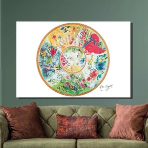 Marc Chagall ceiling of Garnier opéra Art Print,Marc Chagall Canvas Wall Art,Cubism,Expressionism Art,Canvas Poster/Panel Home Wall Decor49