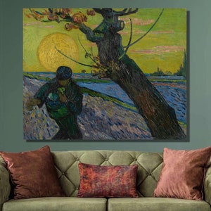 Vincent van Gogh The Sower with Setting Sun Art Print,Vincent van Gogh Canvas Wall Art,Canvas Print,Modern art,Canvas Poster , Wall Decor5