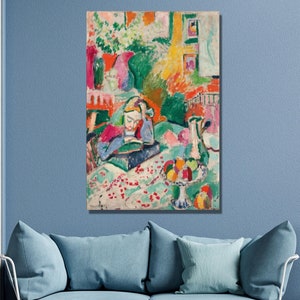 Henri Matisse Interior with a Young Girl (Girl Reading) Art Print, Henri Matisse Canvas Wall Art, Fauvism Art,Canvas Poster , Wall Decor17