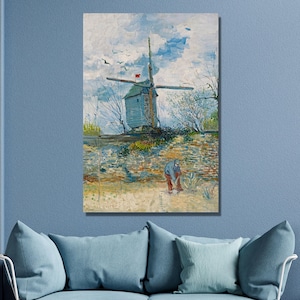 Vincent van Gogh Galette Windmill Art Print,Van Gogh Canvas Wall Art,Canvas Print, Modern art,Canvas Poster & Panel,Home Wall Decor31