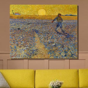 Vincent van Gogh The Sower Art Print,Vincent van Gogh Canvas Wall Art,Canvas Print,Modern art,Canvas Poster & Panel ,Home Wall Decor15