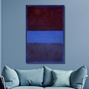 Mark Rothko No.61 (Rost und Blau) Kunstdruck, Leinwand Wandkunst, Rothko Art Museum Ausstellung, Reproduktion Kunst, Leinwand Poster, Hauptwanddekor17