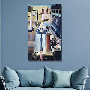 Salvador Dali Canvas WallArt,Salvador Dali Invisible Man Painting,Canvas Art Print Reproduction,Salvador Dalí Poster,Home&OfficeDecor Gift32
