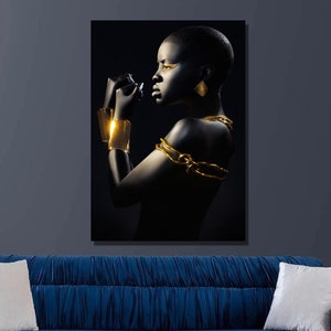 African Woman Art Print: Modern Fashion Wall Decor