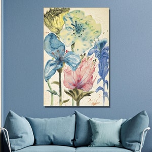 Salvador Dali,Fleurs 1948 by Salvador Dali Canvas  Wallart,Salvador Dali flowers Poster,Abstract Surreal Art,Dali Modern Office&Home Decor25