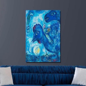 Marc Chagall &quot;Le rêve de Chagall sur Vitebsk&quot; Art Print, Marc Chagall Canvas Wall art,Chagall Modern Art, Canvas Poster & Panel,Wall Decor42