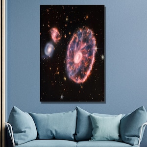 NASA Poster Cartwheel Galaxy Canvas Wall Art,  Jupiter Images, NASA Poster, James Webb Space Telescope, Space Poster,Home Decor36