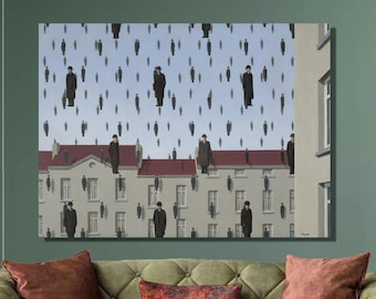 ルネ・マグリット ゴルコンダ プリント、ルネ・マグリット ゴルコンダ