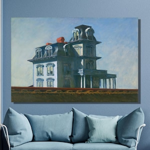 Edward Hopper House by the Railroad Art Print,Edward Hopper Canvas Wall Art,Realism art,Hopper Artwork,Canvas Print, Home & Office Decor11