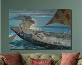Walter Crane Art Print: A Dream Voyage Canvas Wall Decor