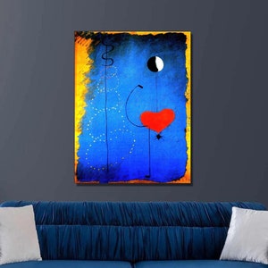 Joan Miro Dancer Art Print,Joan Miró Canvas Wall Art,Joan Miro Artwork,Canvas Poster & Ready to Hang Panel,Surrealism Art,Home Wall Decor3