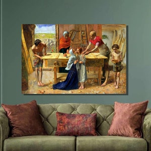 John Everett Millais Christ in the House of His Parents Art Print, Millais Canvas Wall Art, Pre-Raphaelite Art, Canvas Poster , Wall Decor2