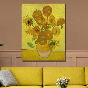 Vincent van Gogh Sunflowers Art Print, Van Gogh Canvas Wall Art, Canvas Print, Modern art, Canvas Poster & Panel , Home Wall Decor27