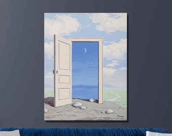 Rene Magritte-kunstdruk 'The Knowledge': surrealistisch canvas muurdecoratie