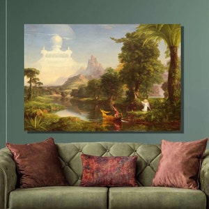 Thomas Cole The Voyage of Life: Youth Art Print,Thomas Cole Canvas Wall Art,River of Life,Canvas Poster ,Canvas Panel,Home Wall Decor9