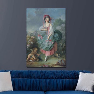Jacques-Louis David Mademoiselle Guimard as Terpsichore Art Print, Jacques-Louis David Canvas Wall Art, Canvas Poster&Panel,Home Wall Decor3