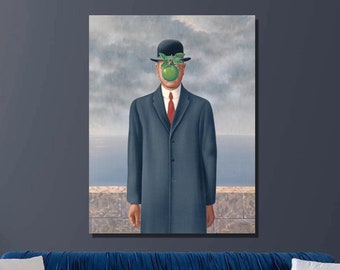 Rene Magritte The Great War Art Print, René Magritte Canvas Wall Art, Surrealism Art,Canvas Print, Canvas Poster & Panel, Home Wall Decor6