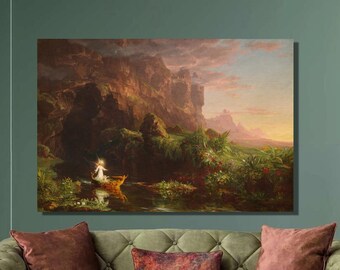 Thomas Cole 'Voyage of Life: Childhood' Canvas Art Print