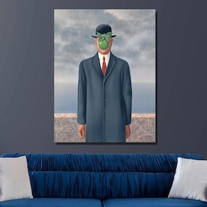 Rene Magritte The Great War Art Print, René Magritte Canvas Wall Art, Surrealism Art,Canvas Print, Canvas Poster & Panel, Home Wall Decor6
