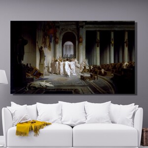 Jean Leon Gerome The Death of Caesar Art Print,Jean Leon Gerome Canvas Wall Art, Canvas Print, Canvas Poster,Home Wall Decor6