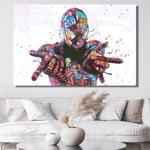 Spiderman Canvas WallArt Spiderman WallArt Home Decor Poster Canvas Spiderman Canvas Unique Design WallArt Print Ready to Hang Custom Design