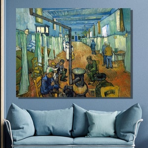 Vincent van Gogh Ward in the Hospital in Arles Art Print,Vincent Van Gogh Canvas Wall Art,Modern art,Canvas Print,Canvas Poster,Wall Decor19