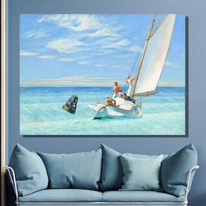 Edward Hopper Ground Swell Art Print,Edward Hopper Canvas Wall Art,Realism art,Hopper Artwork,Canvas Print, Home & Office Decor7