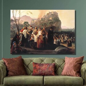 Francesco Hayez The Refugees of Parga Art Print, Francesco Hayez Canvas Wall Art, Romanticism Art,Canvas Print,Home Wall Decor3