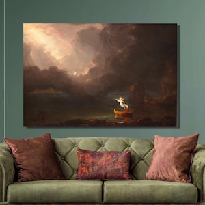 Thomas Cole The Voyage of Life: Old Age Art Print,Thomas Cole Canvas Wall Art,River of Life,Canvas Poster ,Canvas Panel,Home Wall Decor12
