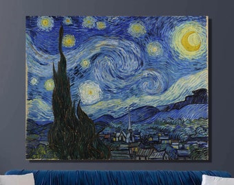 Van Gogh Starry Night Canvas Art Print: Modern Home Wall Decor