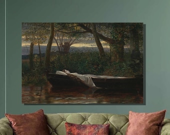 Walter Crane - The Lady of Shalott Canvas Art Print