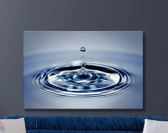 Water splash in form of heart Canvas Painting,Water Drop Canvas,Fine Art Photography,Abstract Water Art,Water Splash,Heart Drop Water115i