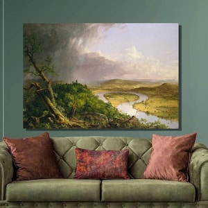 Thomas Cole The Oxbow Kunstdruck, Thomas Cole Leinwand Wandkunst, Leinwand Poster & Panel, Hauswanddekoration1