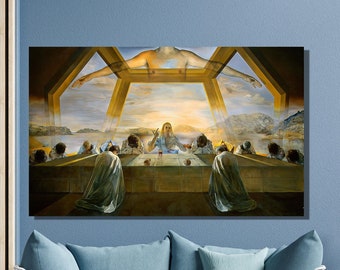 サルバドール・ダリ「最後の晩餐」手描き油彩複製「ダリ象徴主義の