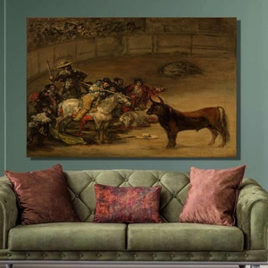 Francisco de Goya Bullfight, Suerte de Varas Art Print, Francisco Goya Canvas Wall Art, Romanticism Art, Canvas Print, Canvas Wall Decor11
