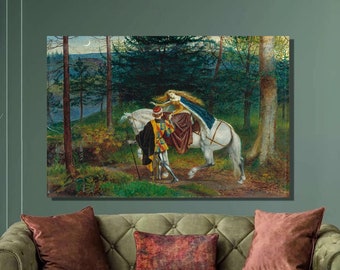 Walter Crane La Belle Dame Sans Merci Canvas Art Print