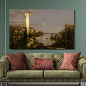 Thomas Cole The Course of Empire Desolation Art Print,Thomas Cole Canvas Wall Art,Ancient Rome,Canvas Poster & Panel,Home Wall Decor7