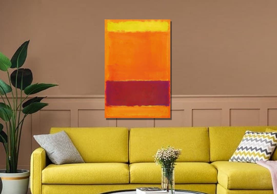 Mark Rothko Yellow Orange Red Art Print, Canvas Wall Art - Etsy