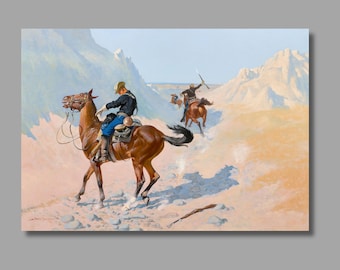 Impresión en lienzo de Frederic Remington: La vanguardia, pintura histórica4