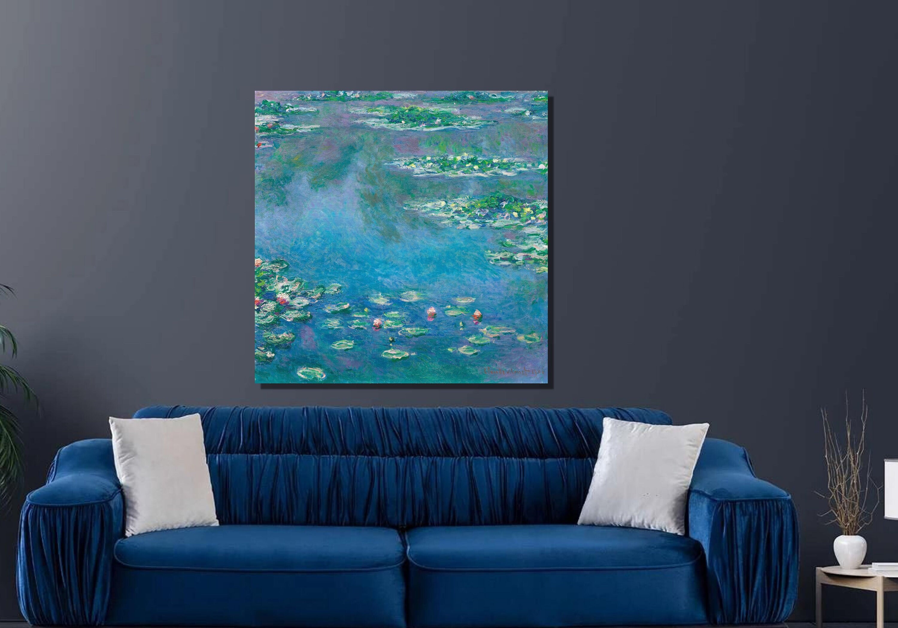 Claude Monet Water Lilies VIII Art Print,claude Monet Canvas Wall Art ...