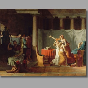 Jacques-Louis David The Lictors Bring to Brutus the Bodies of His Sons, Jacques-Louis David Canvas Wall Art, Canvas Print , Wall Decor8