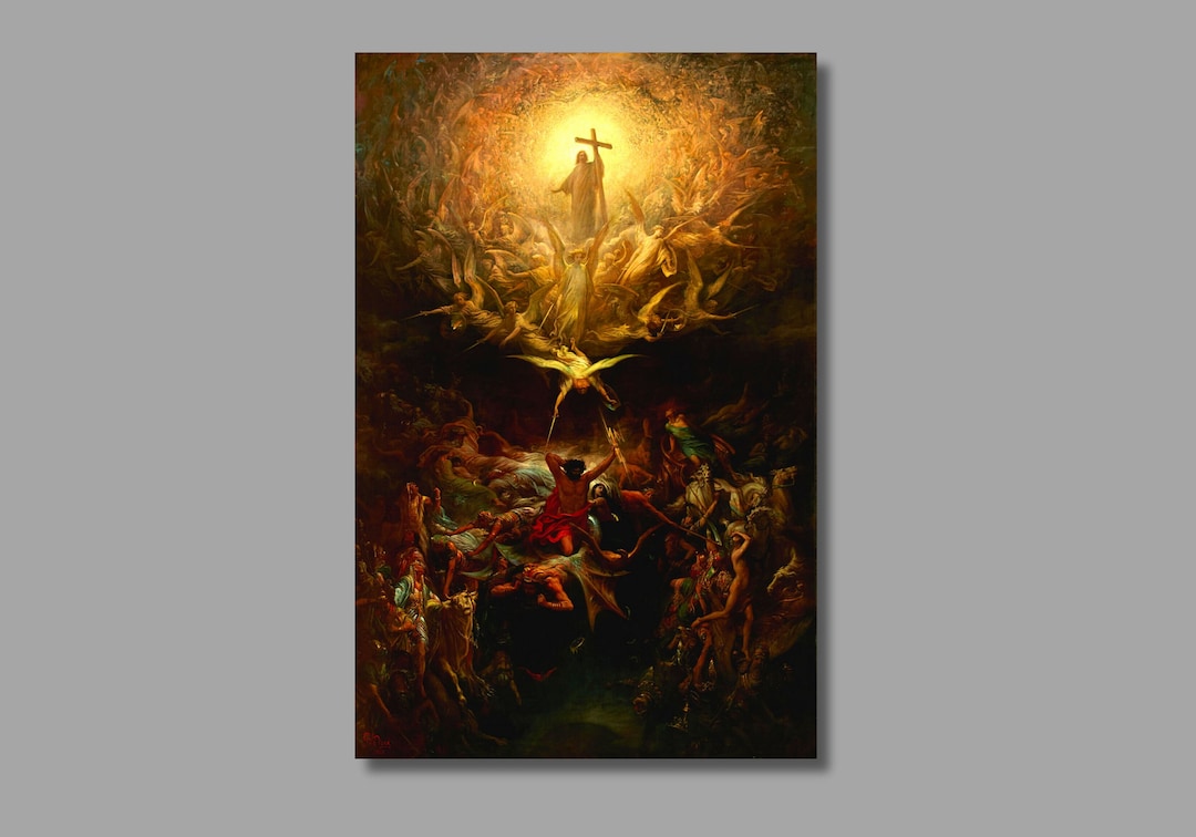 Gustave Dore the Triumph of Christianity Over Paganism Art Print,gustave Doré Canvas Wall Art