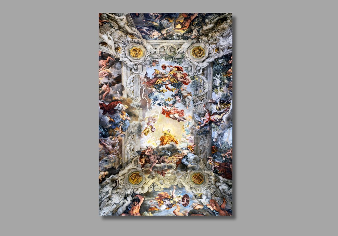 Pietro Da Cortona Canvas Art, Allegory of Divine Providence, Baroque ...