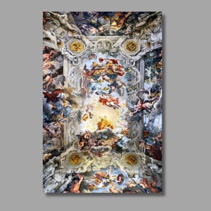 Allegory of Divine Providence and Barberini Power by Pietro da Cortona, Canvas Wall Art, Baroque Art, Canvas Poster & Panel,Home Wall Decor1