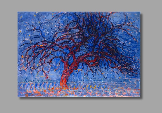 Piet Mondrian: the Red Tree Canvas Art Print - Etsy