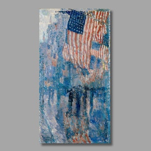 Childe Hassam The Allee im Regen Kunstdruck, Childe Hassam Leinwand Wandkunst, Impressionismus Kunst, Leinwanddruck, Leinwand Poster, Wanddekor6