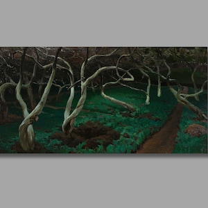 フェルディナンド・ルシュチク「古いリンゴの木」キャンバスプリント、風景画