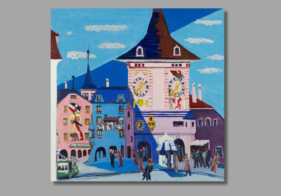 Kirchner Bern With Belltower Art Print Expressionism Canvas Wall Decor kirchner-bern-with-belltower-art-print-expressionism-canvas-wall-decor