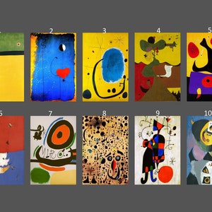 Set Of 3 Joan Miro Canvas Wall Art,Joan Miro Artwork,Create Your Own Canvas Set,We will Produce it,Canvas Home Wall Decor11