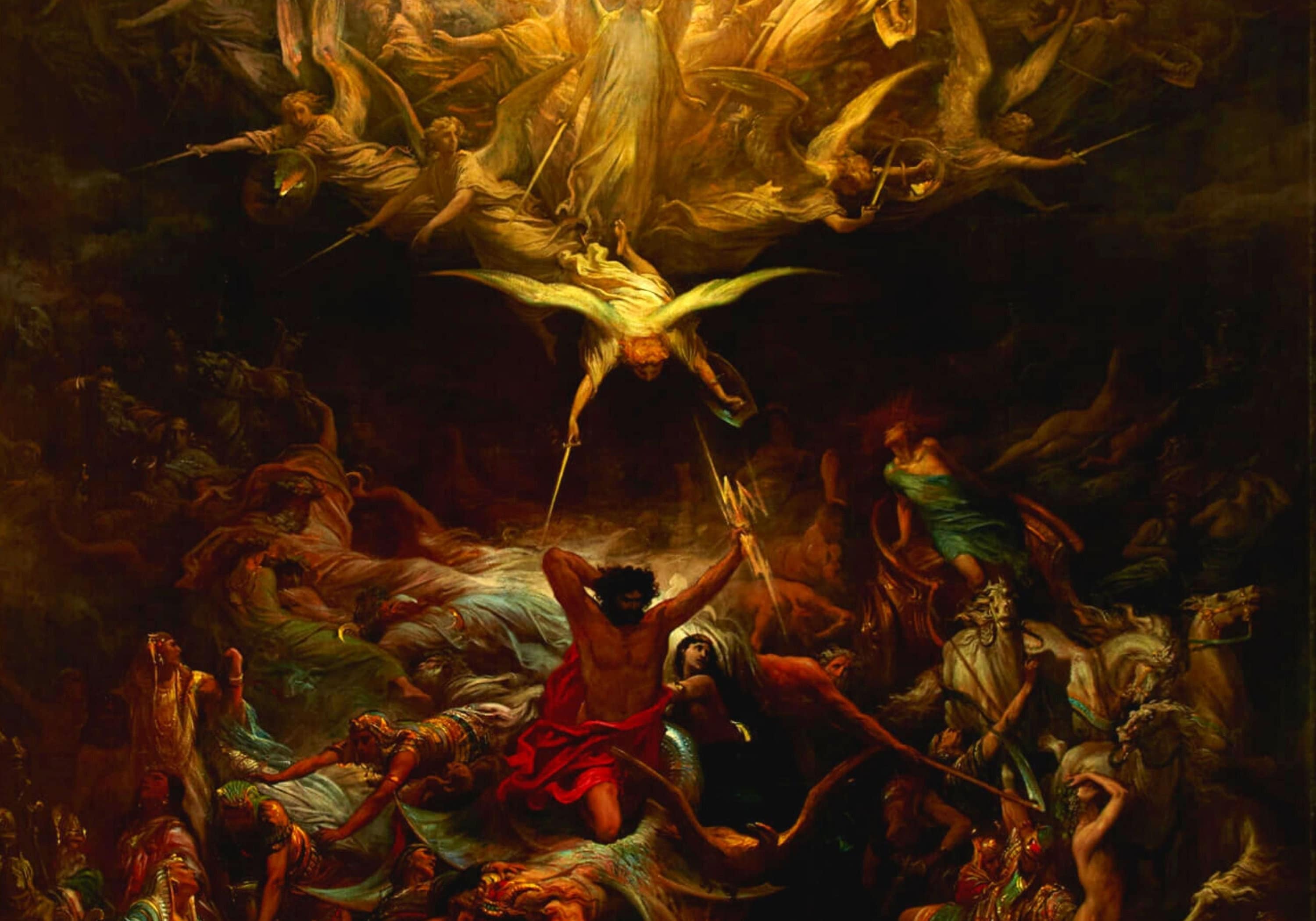 Gustave Dore the Triumph of Christianity Over Paganism Art Print 